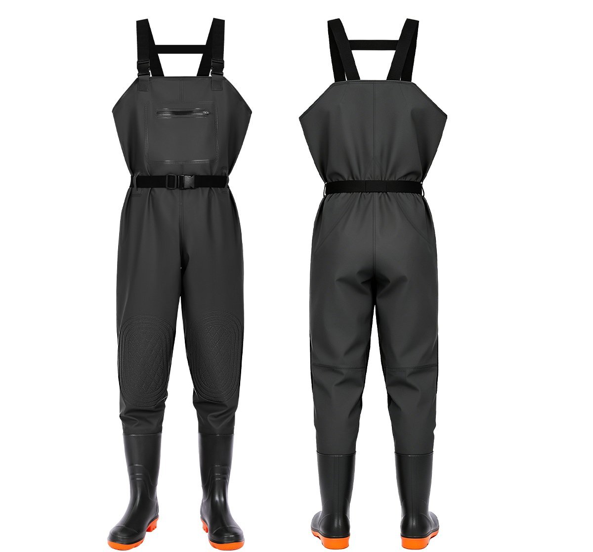 PVC chest waders with double reinforced knees - Kwavel pvc waders